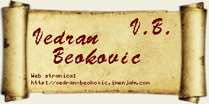 Vedran Beoković vizit kartica